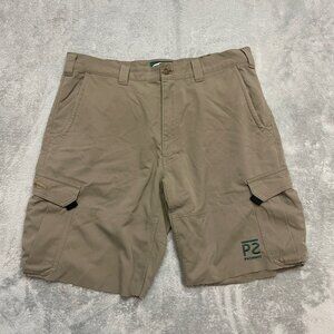 Arborwear Climber Cutoff Shorts Tan Khaki Nylon Utility Men 36 Waist